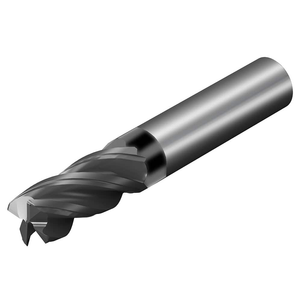 Sandvik Coromant - 1" Diam 2" LOC 1" Shank Diam 4-1/2" OAL 4-Flute Solid Carbide Square End Mill - Exact Industrial Supply