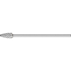 PFERD - SF-5L6, 1/2" Cut Diam, 1/4" Shank Diam, Carbide End Cut Tree with Radius End Burr - Exact Industrial Supply