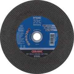 PFERD - Cutoff Wheels; Tool Compatibility: Angle Grinder ; Wheel Diameter (Inch): 9 ; Wheel Thickness (Inch): 3/32 ; Abrasive Material: Ceramic Oxide ; Maximum RPM: 6600.000 ; Grit: 46 - Exact Industrial Supply