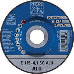 PFERD - Depressed-Center Wheels; Hole Size (Inch): 7/8 ; Connector Type: Arbor ; Wheel Type Number: Type 27 ; Abrasive Material: Aluminum Oxide/Silicon Carbide ; Maximum RPM: 13300.000 ; Grit: 24 - Exact Industrial Supply