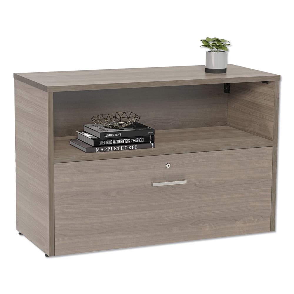 Linea Italia - Credenzas; Type: Credenza ; Number of Drawers: 1.000 ; Length (Inch): 35-1/4 ; Height (Inch): 23-3/4 ; Depth (Inch): 15-1/4 ; Color: Natural Walnut - Exact Industrial Supply