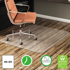 Deflect-o - Chair Mats; Style: Straight Edge ; Shape: Rectangular ; Width (Inch): 46 ; Length (Inch): 60 ; Lip Cutout Size: No Lip (Inch) - Exact Industrial Supply