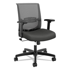 Hon - Swivel & Adjustable Office Chairs; Type: Mid-Back Chair ; Color: Gray/Black ; Seat Material: Fabric ; Height Range (Inch): 35 - Exact Industrial Supply