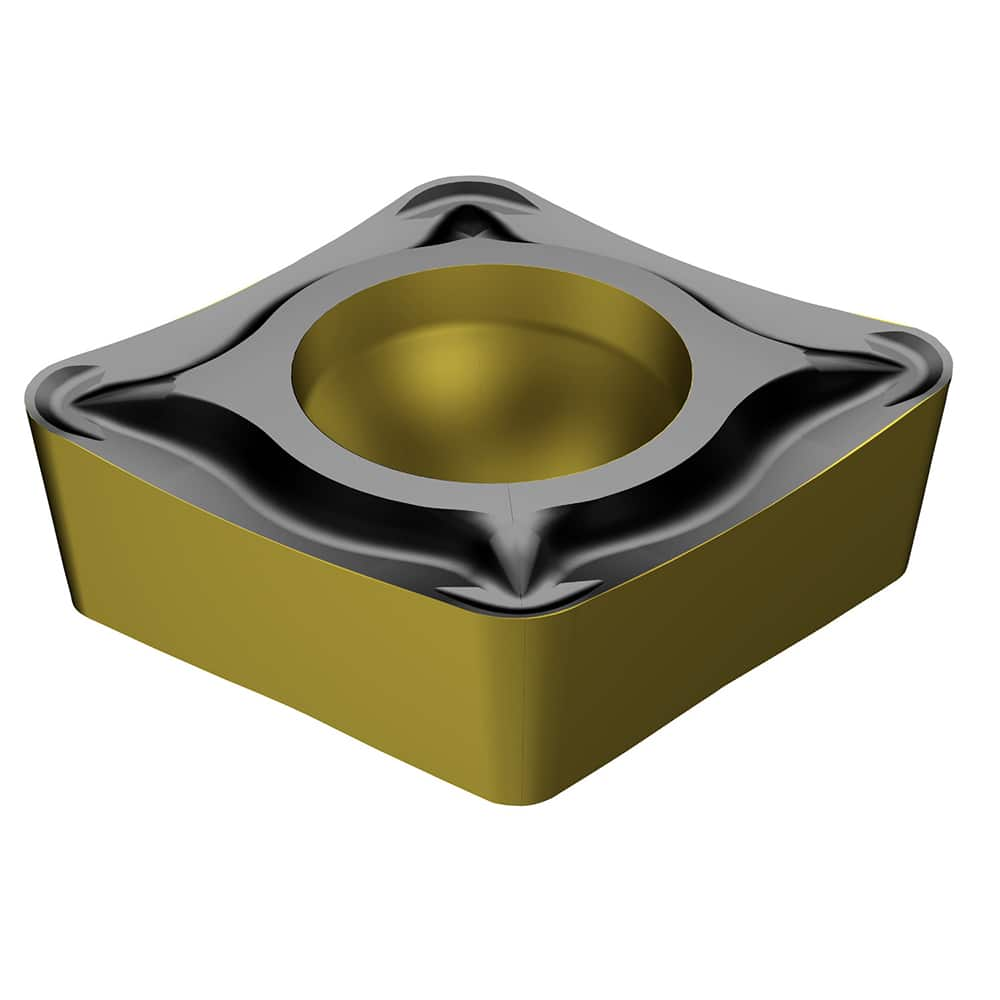 Turning Insert:  CCMT 06 02 08-UM 4415,  Solid Carbide TiCN, Al2O3 & TiN Finish,  Neutral,  0.0313″ Corner Radius,  N/A Diamond 80 ™,  Series  CCMT-UM