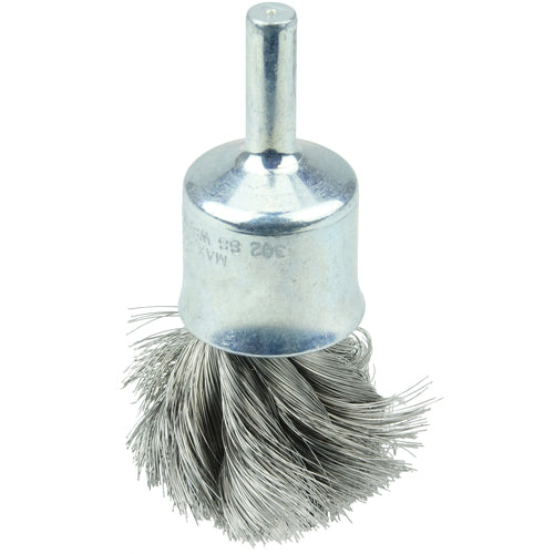 3/4″ Diameter - Knot Type Steel Wire End Brush - Caliber Tooling