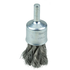 1/2″ Knot Wire End Brush, .006″ Stainless Steel Fill - Caliber Tooling