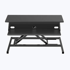 Luxor - Office Desks; Type: Sit/Stand Workstation ; Center Draw: No ; Color: Black ; Material: Steel; Powder Coat; MDF ; Width (Inch): 32 ; Depth (Inch): 23-1/2 - Exact Industrial Supply