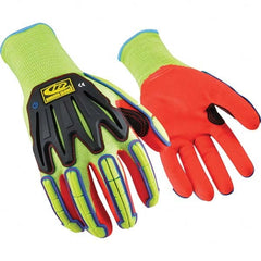 Ringers Gloves - Size M (9), ANSI Cut Lvl A6, Nitrile Coated Cut Resistant Gloves - Caliber Tooling