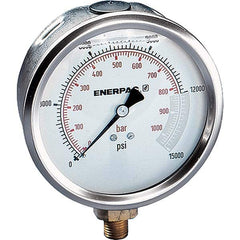 Enerpac - Hydraulic Pressure Gages & Adapters Type: Glycerine Filled Pressure Rating: 15000 - Caliber Tooling