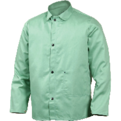 Large - Green Flame Retardant 9 oz Cotton Jackets - Jackets are 30″ long - Caliber Tooling