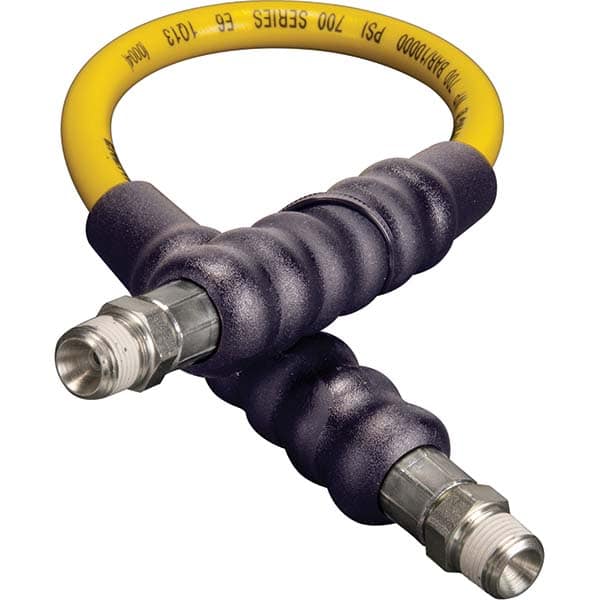 Hydraulic Pump Hose; Inside Diameter (Inch): 0.25; Hose Length (Feet): 2.00; Hose Material: Steel Wire Braid over Thermoplastic; Pressure Rating: 10000; End One: 3/8 NPT; Opposite Hose End: 3/8 NPTF MALE; Color: Yellow