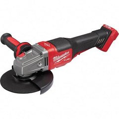 Milwaukee Tool - 4-1/2 - 6" Wheel Diam, 9,000 RPM, Cordless Angle & Disc Grinder - 5/8-11 Spindle, 18 Volts, Side Exhaust - Caliber Tooling