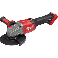 Milwaukee Tool - 4-1/2 - 6" Wheel Diam, 9,000 RPM, Cordless Angle & Disc Grinder - 5/8-11 Spindle, 18 Volts, Side Exhaust - Caliber Tooling