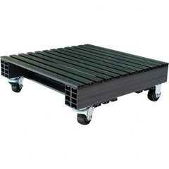 Custom Built Plastic Pallets - 24" Long x 24" & Wide x 9" High Plastic Pallet - 1,500 Lb Static Capacity, 750 Lb Dynamic Capacity, Black - Caliber Tooling