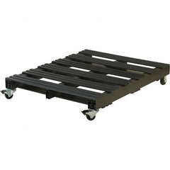 Custom Built Plastic Pallets - 48" Long x 40" & Wide x 9" High Plastic Pallet - 1,500 Lb Static Capacity, 750 Lb Dynamic Capacity, Black - Caliber Tooling