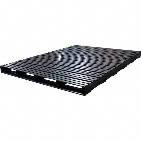 Custom Built Plastic Pallets - 60" Long x 80" & Wide x 4-1/2" High Plastic Pallet - 1,500 Lb Static Capacity, 500 Lb Dynamic Capacity, Black - Caliber Tooling