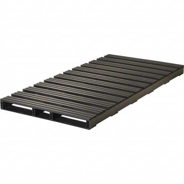 Custom Built Plastic Pallets - 96" Long x 48" & Wide x 5" High Plastic Pallet - 6,000 Lb Static Capacity, 1,500 Lb Dynamic Capacity, Black - Caliber Tooling