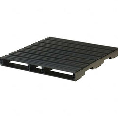 Custom Built Plastic Pallets - 48" Long x 48" & Wide x 5" High Plastic Pallet - 6,600 Lb Static Capacity, 1,000 Lb Dynamic Capacity, Black - Caliber Tooling