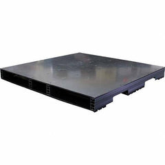 Custom Built Plastic Pallets - 48" Long x 48" & Wide x 4.4" High Plastic Pallet - 1,500 Lb Static Capacity, 500 Lb Dynamic Capacity, Black - Caliber Tooling