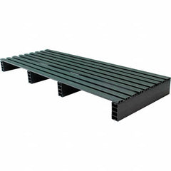 Custom Built Plastic Pallets - 18" Long x 48" & Wide x 4" High Plastic Pallet - 1,000 Lb Static Capacity, 250 Lb Dynamic Capacity, Black - Caliber Tooling