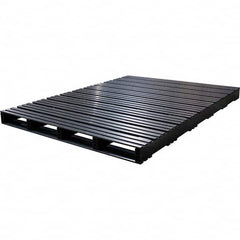 Custom Built Plastic Pallets - 54" Long x 74" & Wide x 4-1/2" High Plastic Pallet - 1,500 Lb Static Capacity, 500 Lb Dynamic Capacity, Black - Caliber Tooling