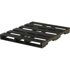 Custom Built Plastic Pallets - 48" Long x 40" & Wide x 4-1/2" High Plastic Pallet - 3,000 Lb Static Capacity, 750 Lb Dynamic Capacity, Black - Caliber Tooling