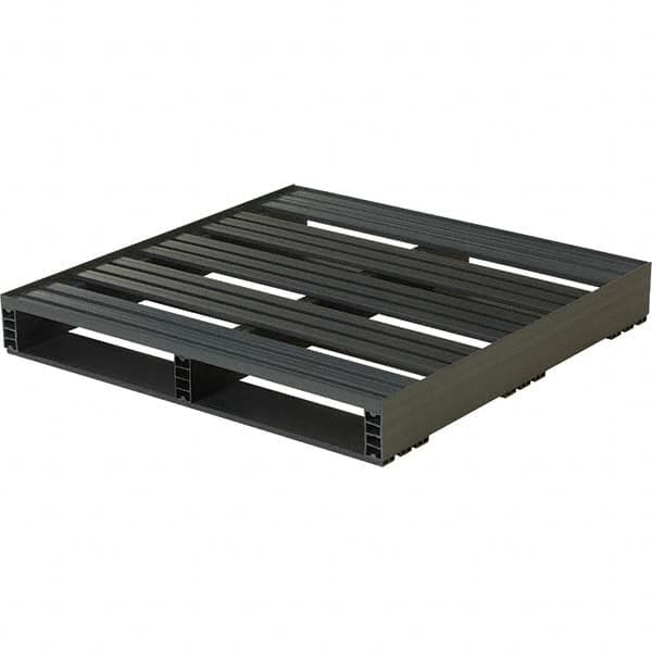 Custom Built Plastic Pallets - 36" Long x 36" & Wide x 5" High Plastic Pallet - 3,000 Lb Static Capacity, 500 Lb Dynamic Capacity, Black - Caliber Tooling