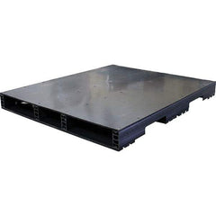 Custom Built Plastic Pallets - 48" Long x 40" & Wide x 4.4" High Plastic Pallet - 1,500 Lb Static Capacity, 500 Lb Dynamic Capacity, Black - Caliber Tooling