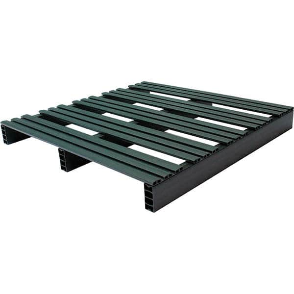 Custom Built Plastic Pallets - 36" Long x 36" & Wide x 4" High Plastic Pallet - 1,000 Lb Static Capacity, 250 Lb Dynamic Capacity, Black - Caliber Tooling