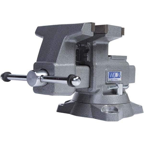 Wilton - Bench & Pipe Combination Vises Jaw Width (Inch): 6-1/2 Jaw Opening Capacity (Inch): 7-1/4 (Regular); 12-3/4 (Reversed) - Caliber Tooling