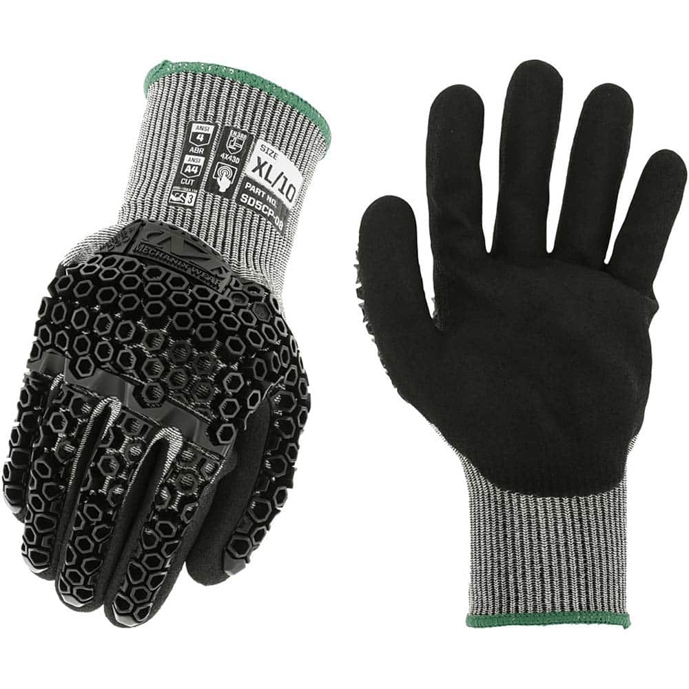 Mechanix Wear - Cut & Puncture Resistant Gloves; Type: Cut Resistant ; ANSI/ISEA Puncture Resistance Level: 3 ; ANSI/ISEA Cut Resistance Level: A4 ; ANSI/ISEA Abrasion Resistance Level: 4 ; Coated Area: Palm ; Material Type: HPPE - Exact Industrial Supply