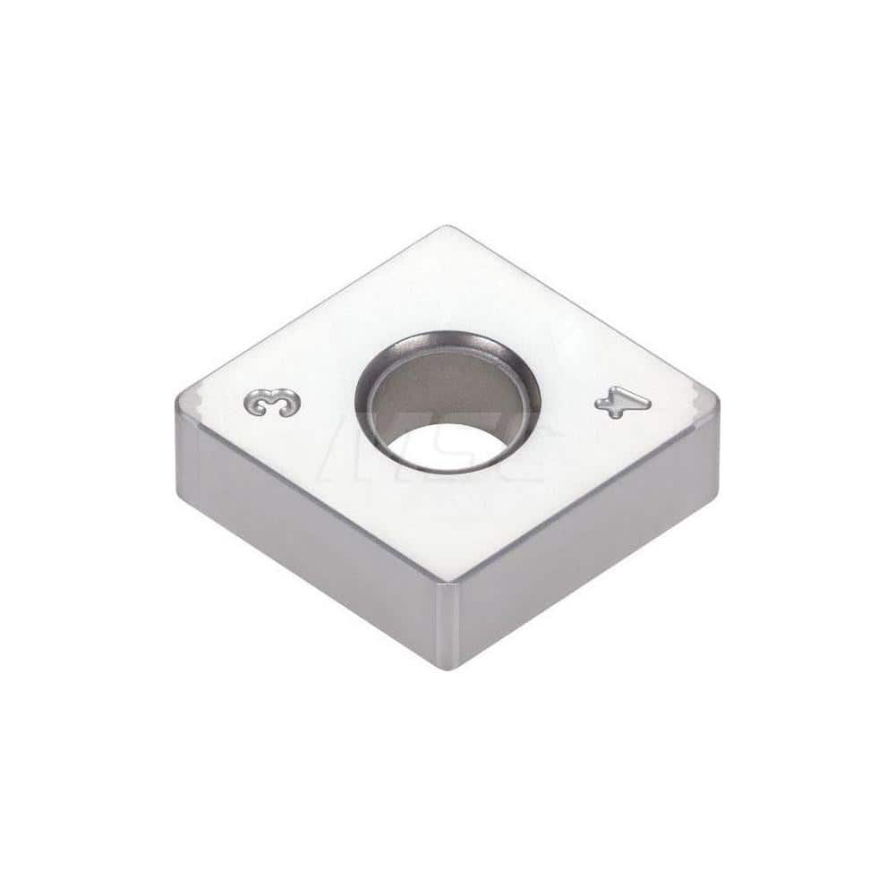 Turning Insert:  4QS-CNGA432 BXA20,  Polycrystalline Cubic Boron Nitride Coated Finish,  Neutral,  1/2″ Inscribed Circle,  0.0315″ Corner Radius,  80.0 &deg N/A Diamond,  Series  CNGA