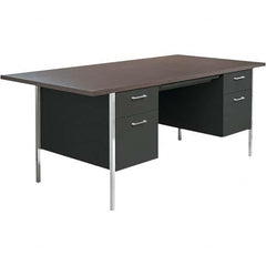 ALERA - Office Desks Type: Double Pedestal Desk Center Draw: Yes - Caliber Tooling