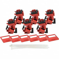 Brady - Pack of 6 Single-Pole Circuit Breaker Lockouts - Caliber Tooling