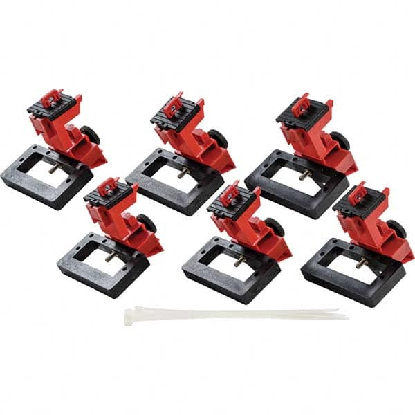 Brady - Pack of 6 Universal Circuit Breaker Lockouts - Caliber Tooling