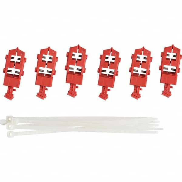 Brady - Pack of 6 Single-Pole Circuit Breaker Lockouts - Caliber Tooling