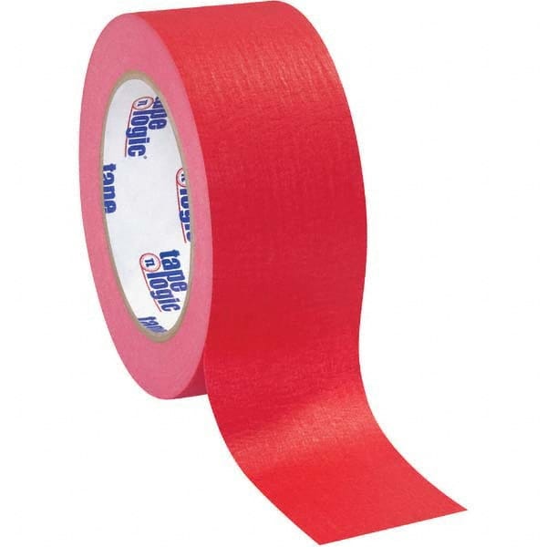 Tape Logic - Pack of (12), 60 Yd Rolls 2" Red Crepe Paper Masking Tape - Caliber Tooling