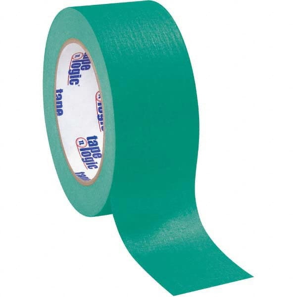 Tape Logic - Pack of (12), 60 Yd Rolls 2" Green Crepe Paper Masking Tape - Caliber Tooling