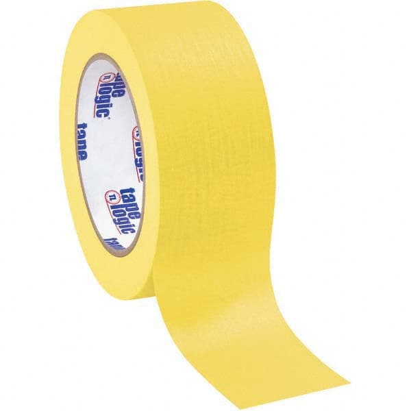 Tape Logic - Pack of (12), 60 Yd Rolls 2" Yellow Crepe Paper Masking Tape - Caliber Tooling