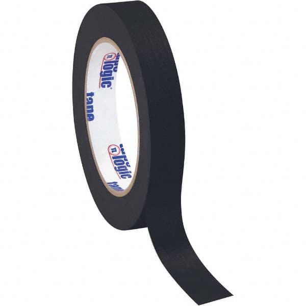 Tape Logic - Pack of (12), 60 Yd Rolls 3/4" Black Crepe Paper Masking Tape - Caliber Tooling