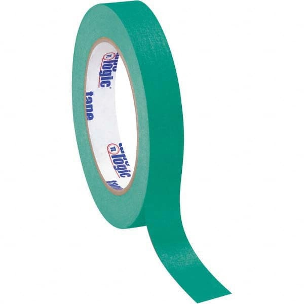 Tape Logic - Pack of (12), 60 Yd Rolls 3/4" Dark Green Crepe Paper Masking Tape - Caliber Tooling