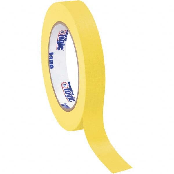 Tape Logic - Pack of (12), 60 Yd Rolls 3/4" Yellow Crepe Paper Masking Tape - Caliber Tooling