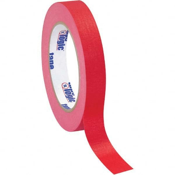 Tape Logic - Pack of (12), 60 Yd Rolls 3/4" Red Crepe Paper Masking Tape - Caliber Tooling