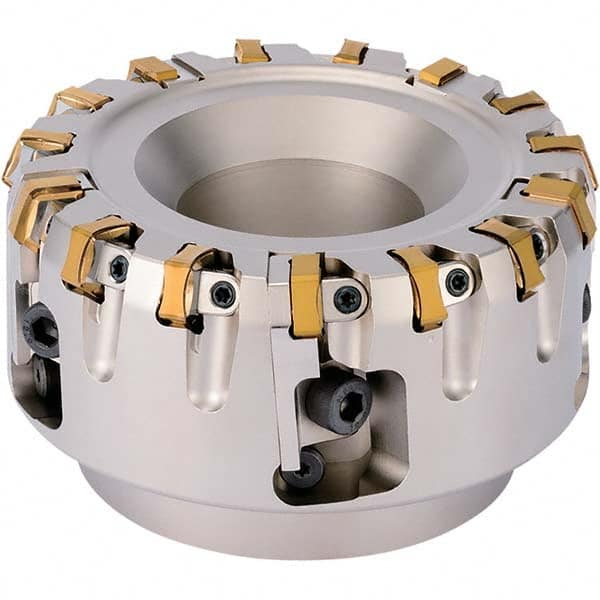 Kyocera - Indexable Square-Shoulder Face Mills Cutting Diameter (mm): 100.00 Arbor Hole Diameter (mm): 32.00 - Caliber Tooling