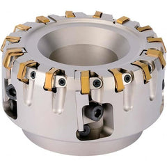 Kyocera - Indexable Square-Shoulder Face Mills Cutting Diameter (mm): 80.00 Arbor Hole Diameter (mm): 27.00 - Caliber Tooling