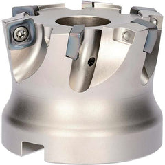 Indexable High-Feed Face Mills; Cutting Diameter (mm): 50.00; Cutting Diameter (Decimal Inch): 1.9685; Minimum Cutting Diameter: 27 mm; Maximum Cutting Diameter: 50 mm; Maximum Depth of Cut (mm): 5.00; Arbor Hole Diameter (Decimal Inch): 0.8750; Overall H