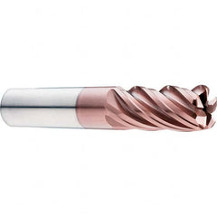 SGS - 1/2" Diam, Variable Pitch, 5/8" LOC, 5 Flute Solid Carbide Roughing Corner Radius End Mill - Caliber Tooling