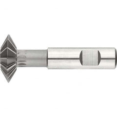 Keo - 3/4° 3/4" Cut Diam, 1/4" Cut Width, 3/8" Shank, High Speed Steel Double-Angle Cutter - Exact Industrial Supply