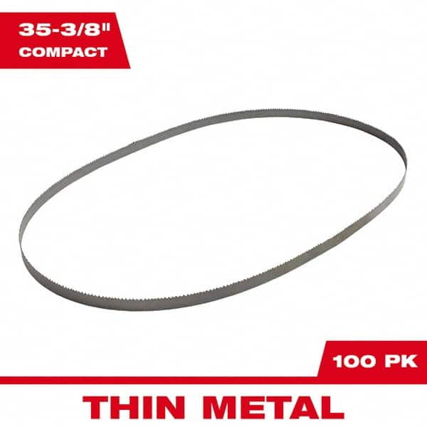 Milwaukee Tool - 35-3/8" x 1/2" x 0.02" 18 TPI Bi-Metal Portable Band Saw Blade - Caliber Tooling