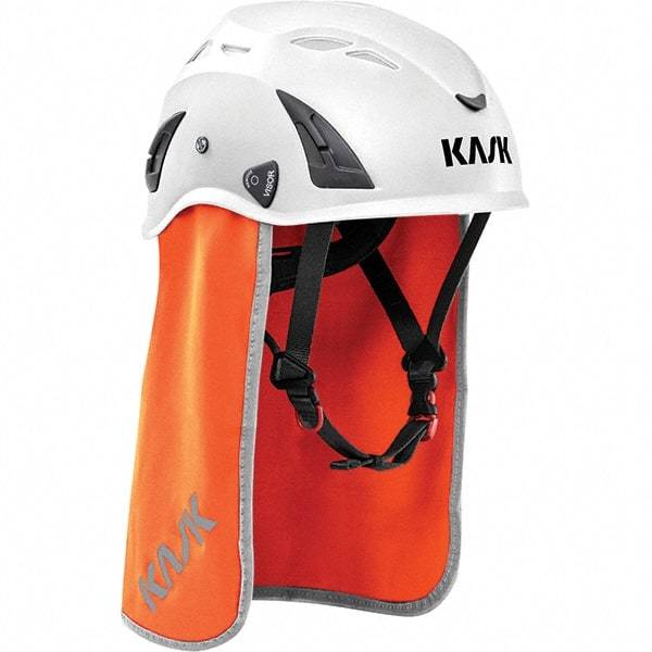 Kask America - Polyester Hard Hat Neck Shade - Adhesive Attachment, Hi-Viz Orange, Compatible with KASK Superplasma - Caliber Tooling